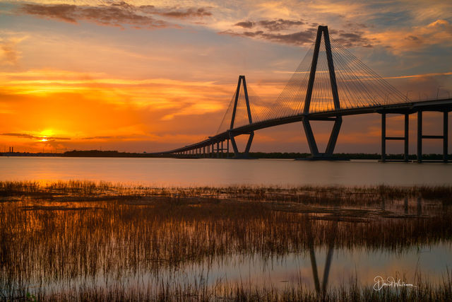 Ravenel Bridge Sunset print